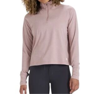 Vuori Halo Essential Crescent Half Zip Pullover Orchid Heather Size Medium